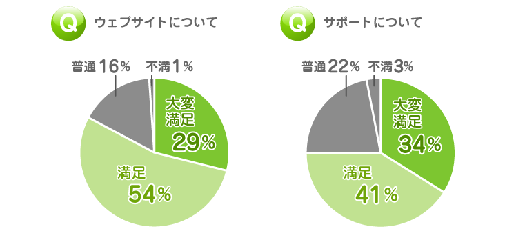 オンライン英会話｜ウェブサイトのグラフ